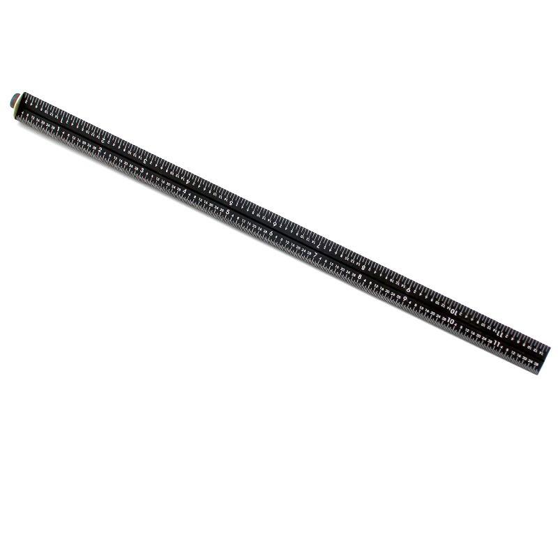 12 Inch Long Anodized Aluminum Straight Edge Bar with .001 Tolerance, Perfec